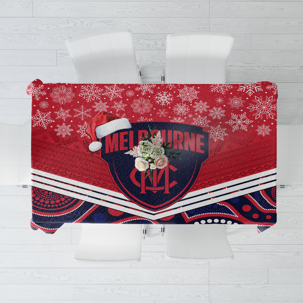 custom-melbourne-football-christmas-tablecloth-merry-xmas-2023-mix-aboriginal-art