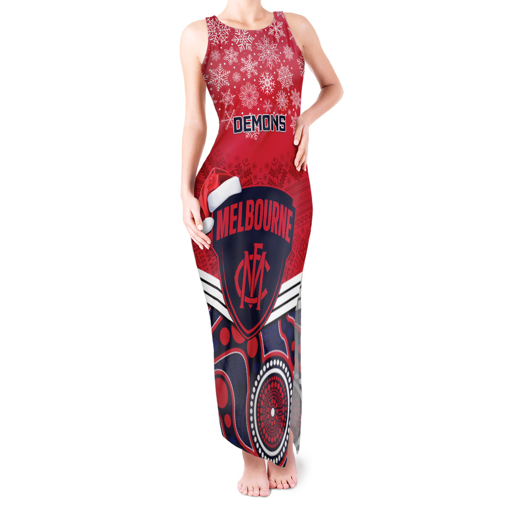 custom-melbourne-football-christmas-tank-maxi-dress-merry-xmas-2023-mix-aboriginal-art