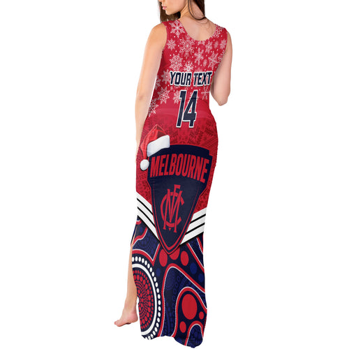 custom-melbourne-football-christmas-tank-maxi-dress-merry-xmas-2023-mix-aboriginal-art
