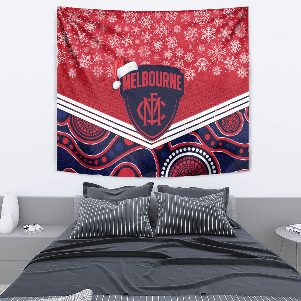 custom-melbourne-football-christmas-tapestry-merry-xmas-2023-mix-aboriginal-art