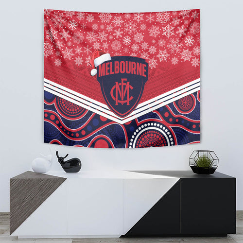 custom-melbourne-football-christmas-tapestry-merry-xmas-2023-mix-aboriginal-art