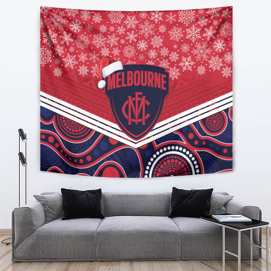 custom-melbourne-football-christmas-tapestry-merry-xmas-2023-mix-aboriginal-art