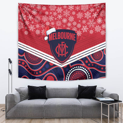 custom-melbourne-football-christmas-tapestry-merry-xmas-2023-mix-aboriginal-art