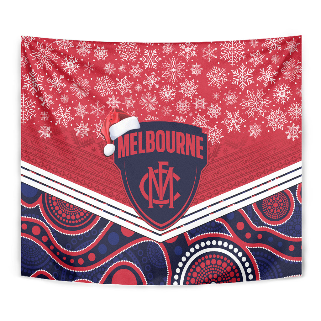 custom-melbourne-football-christmas-tapestry-merry-xmas-2023-mix-aboriginal-art