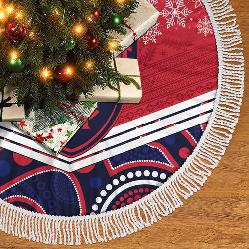 melbourne-football-christmas-tree-skirt-merry-xmas-2023-mix-aboriginal-art