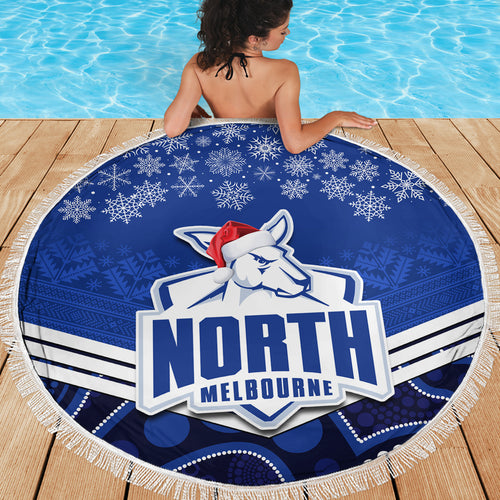 custom-north-melbourne-football-christmas-beach-blanket-merry-xmas-2023-mix-aboriginal-art