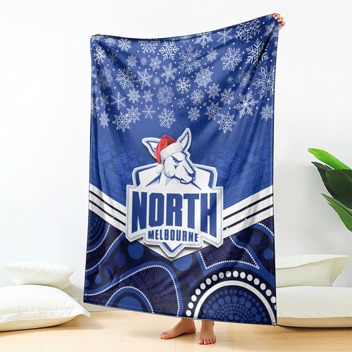 custom-north-melbourne-football-christmas-blanket-merry-xmas-2023-mix-aboriginal-art