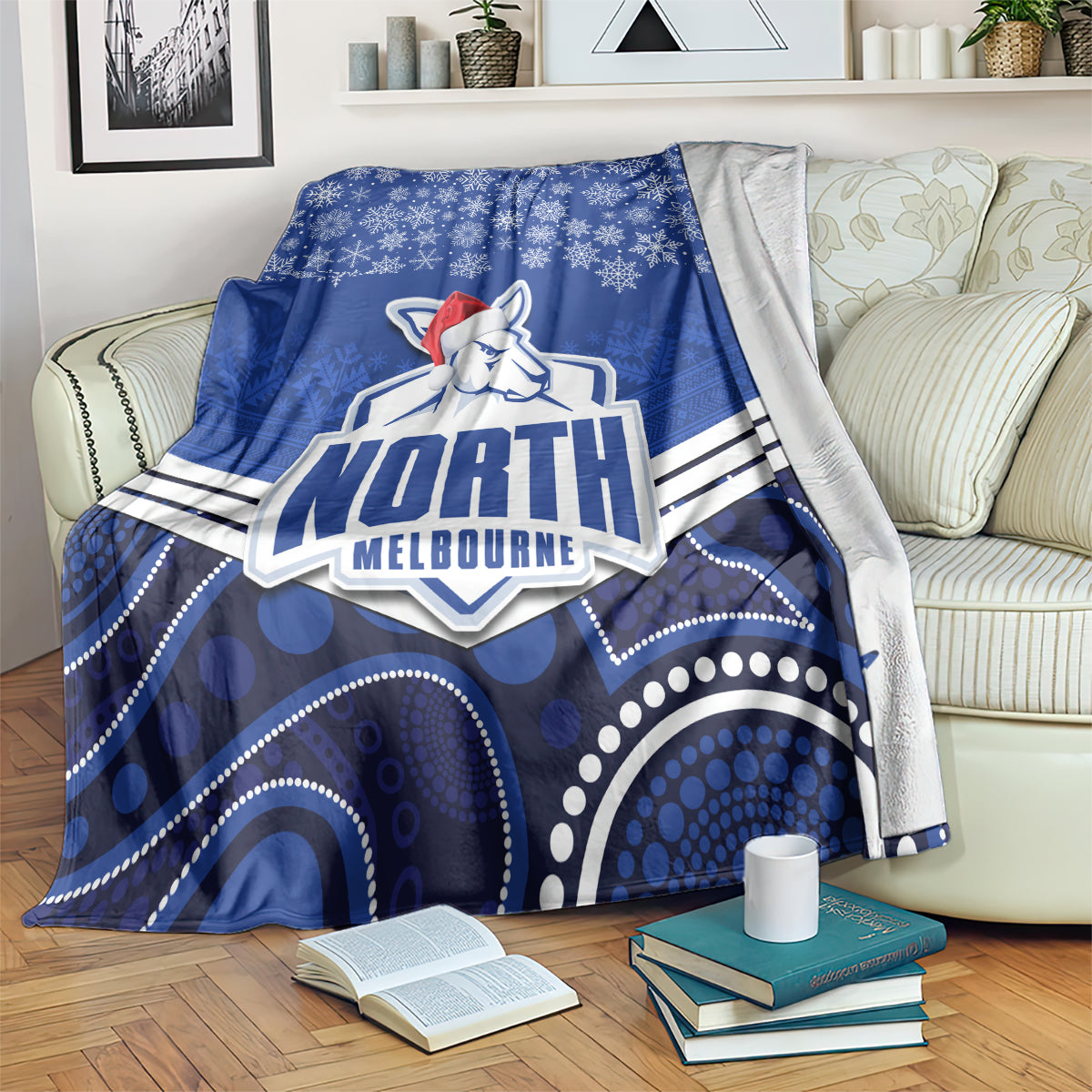 custom-north-melbourne-football-christmas-blanket-merry-xmas-2023-mix-aboriginal-art