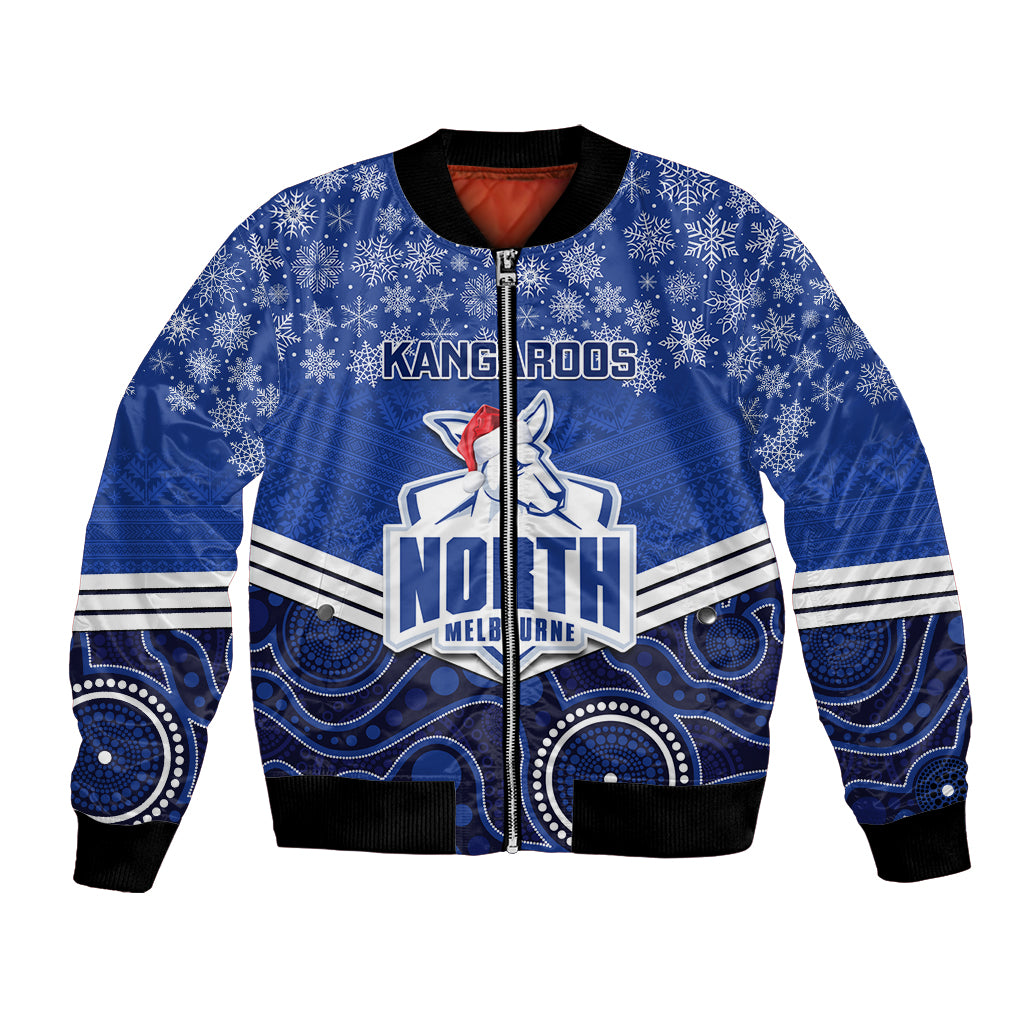 custom-north-melbourne-football-christmas-bomber-jacket-merry-xmas-2023-mix-aboriginal-art