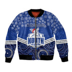 custom-north-melbourne-football-christmas-bomber-jacket-merry-xmas-2023-mix-aboriginal-art