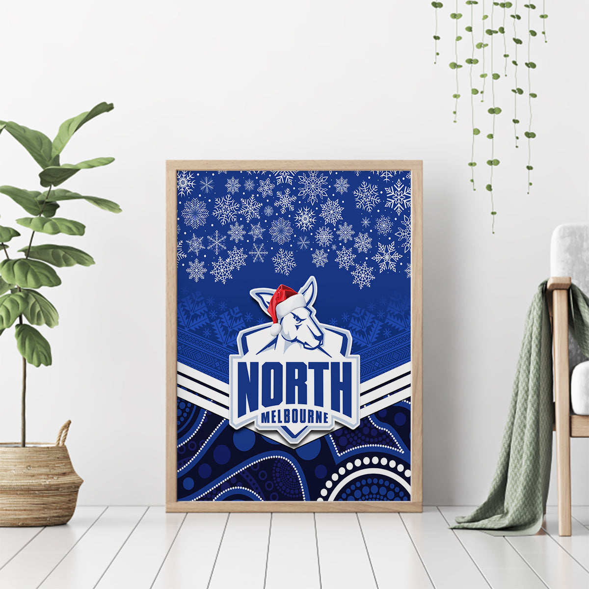 custom-north-melbourne-football-christmas-canvas-wall-art-merry-xmas-2023-mix-aboriginal-art