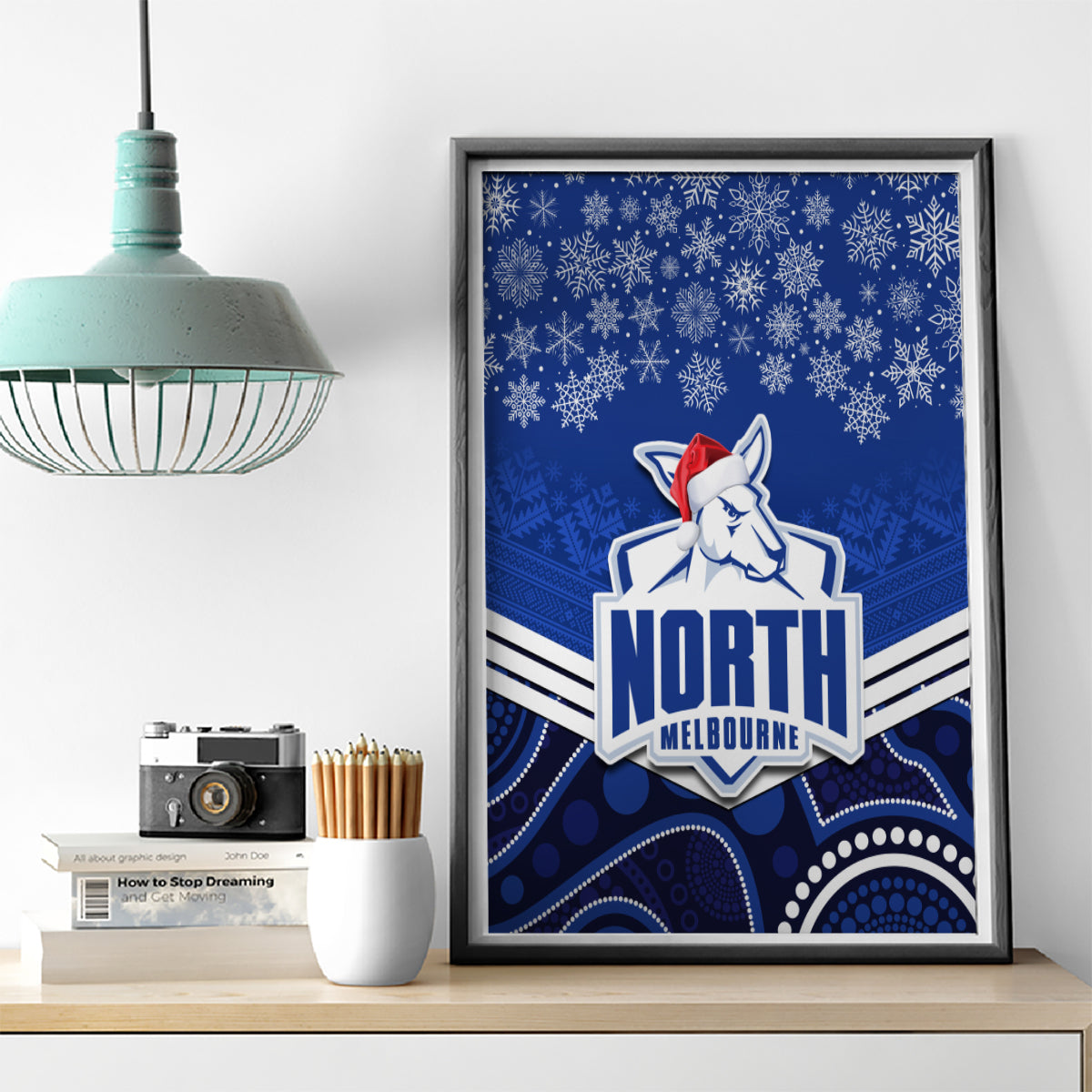 custom-north-melbourne-football-christmas-canvas-wall-art-merry-xmas-2023-mix-aboriginal-art