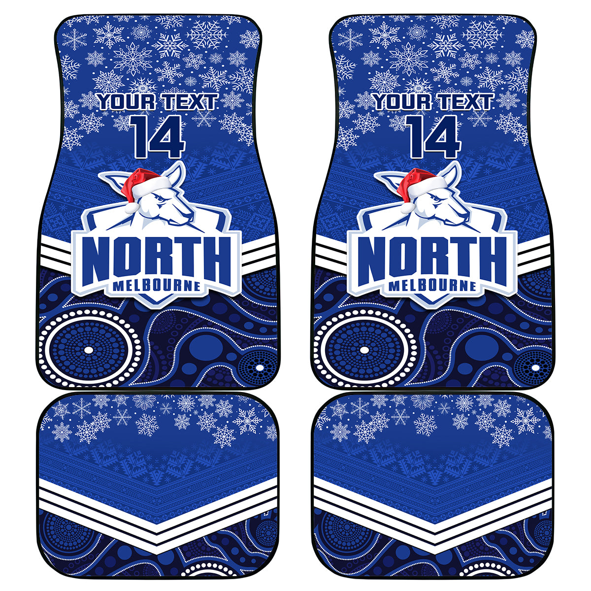 custom-north-melbourne-football-christmas-car-mats-merry-xmas-2023-mix-aboriginal-art