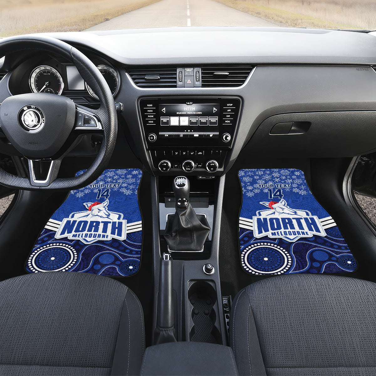 custom-north-melbourne-football-christmas-car-mats-merry-xmas-2023-mix-aboriginal-art