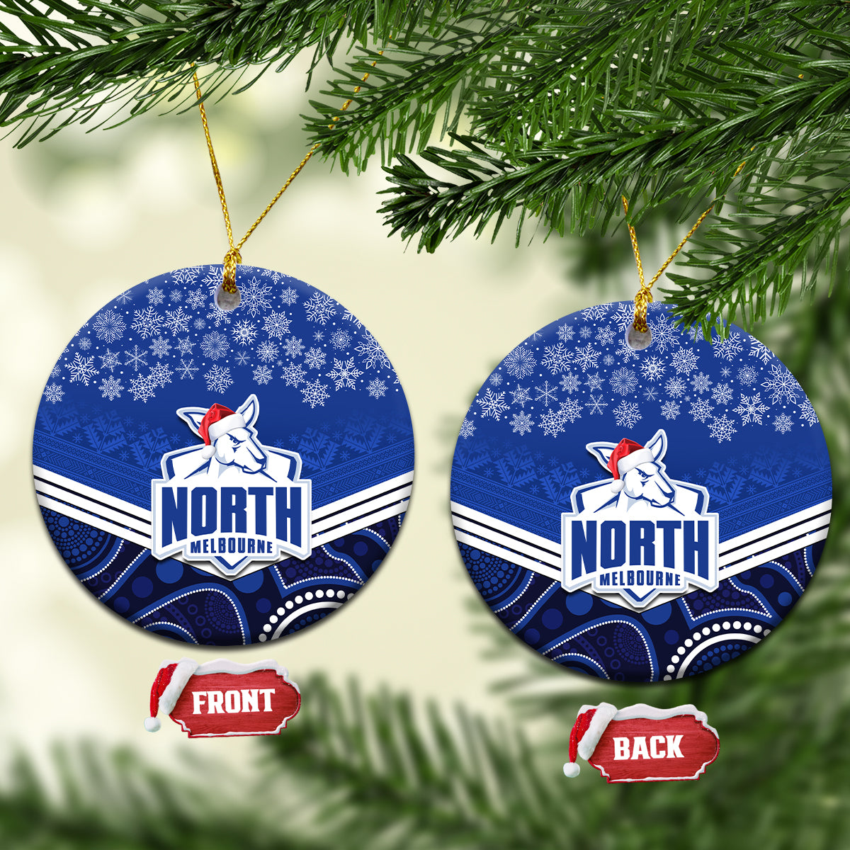 north-melbourne-football-christmas-ceramic-ornament-merry-xmas-2023-mix-aboriginal-art