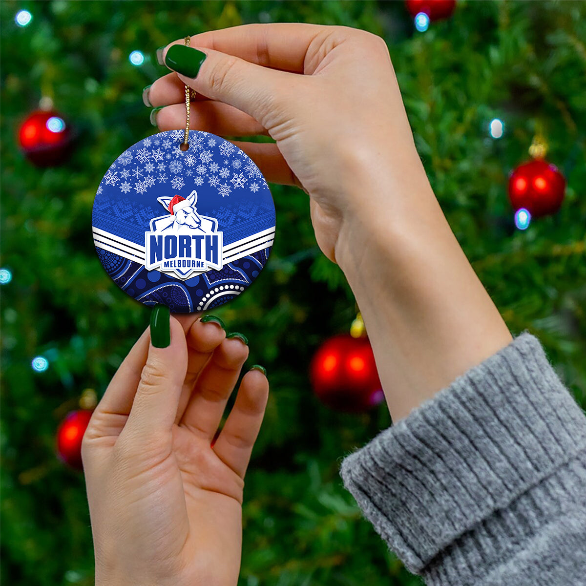 north-melbourne-football-christmas-ceramic-ornament-merry-xmas-2023-mix-aboriginal-art