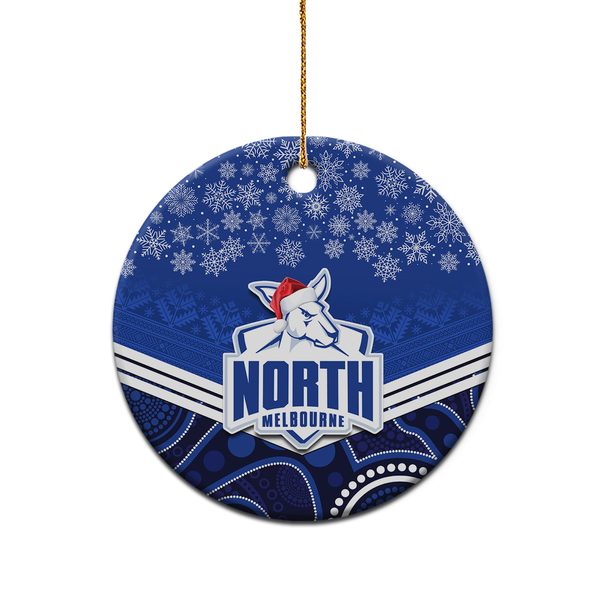 north-melbourne-football-christmas-ceramic-ornament-merry-xmas-2023-mix-aboriginal-art