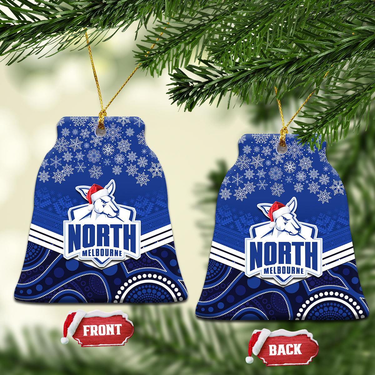 north-melbourne-football-christmas-ceramic-ornament-merry-xmas-2023-mix-aboriginal-art