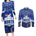 custom-north-melbourne-football-christmas-couples-matching-long-sleeve-bodycon-dress-and-long-sleeve-button-shirt-merry-xmas-2023-mix-aboriginal-art
