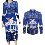custom-north-melbourne-football-christmas-couples-matching-long-sleeve-bodycon-dress-and-long-sleeve-button-shirt-merry-xmas-2023-mix-aboriginal-art
