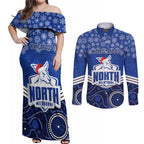 custom-north-melbourne-football-christmas-couples-matching-off-shoulder-maxi-dress-and-long-sleeve-button-shirt-merry-xmas-2023-mix-aboriginal-art