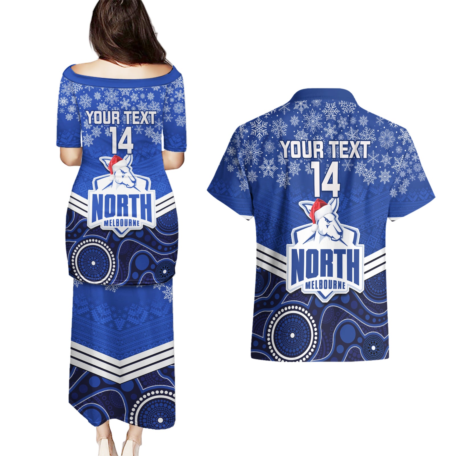 custom-north-melbourne-football-christmas-couples-matching-puletasi-dress-and-hawaiian-shirt-merry-xmas-2023-mix-aboriginal-art