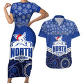 custom-north-melbourne-football-christmas-couples-matching-short-sleeve-bodycon-dress-and-hawaiian-shirt-merry-xmas-2023-mix-aboriginal-art