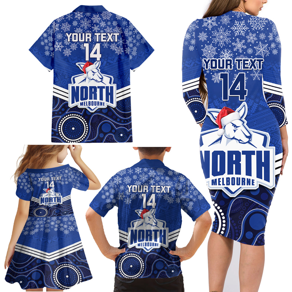 custom-north-melbourne-football-christmas-family-matching-long-sleeve-bodycon-dress-and-hawaiian-shirt-merry-xmas-2023-mix-aboriginal-art