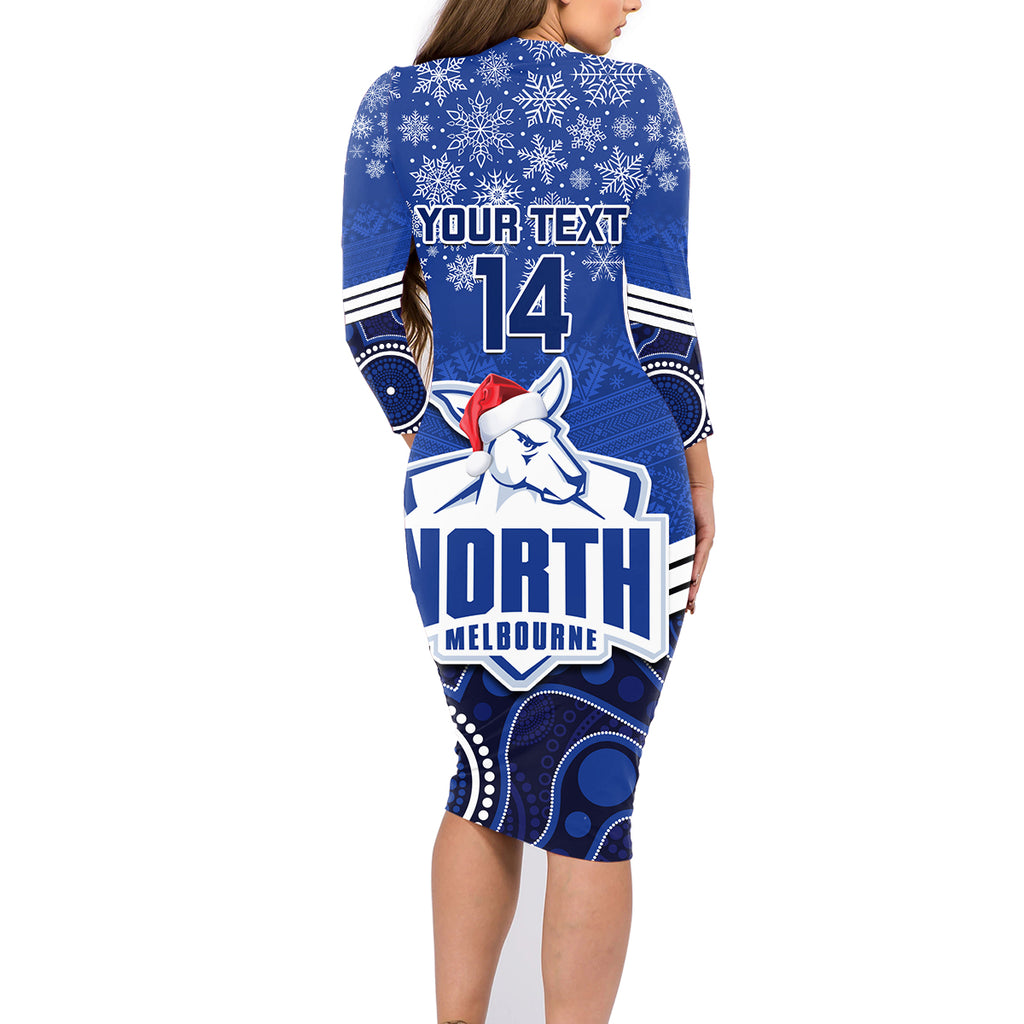 custom-north-melbourne-football-christmas-family-matching-long-sleeve-bodycon-dress-and-hawaiian-shirt-merry-xmas-2023-mix-aboriginal-art