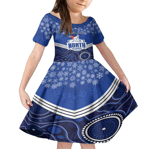 custom-north-melbourne-football-christmas-family-matching-off-shoulder-long-sleeve-dress-and-hawaiian-shirt-merry-xmas-2023-mix-aboriginal-art