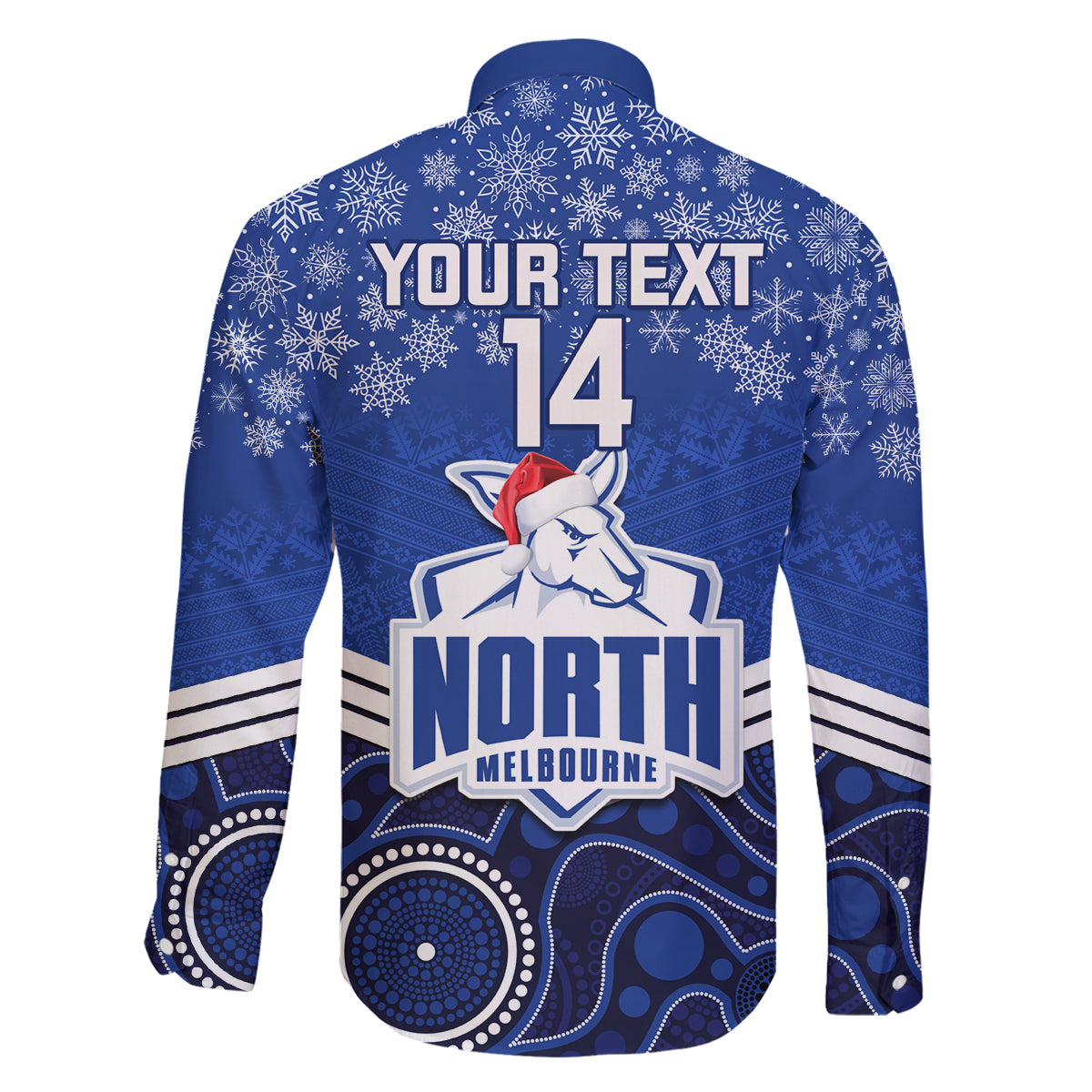 custom-north-melbourne-football-christmas-family-matching-off-shoulder-long-sleeve-dress-and-hawaiian-shirt-merry-xmas-2023-mix-aboriginal-art