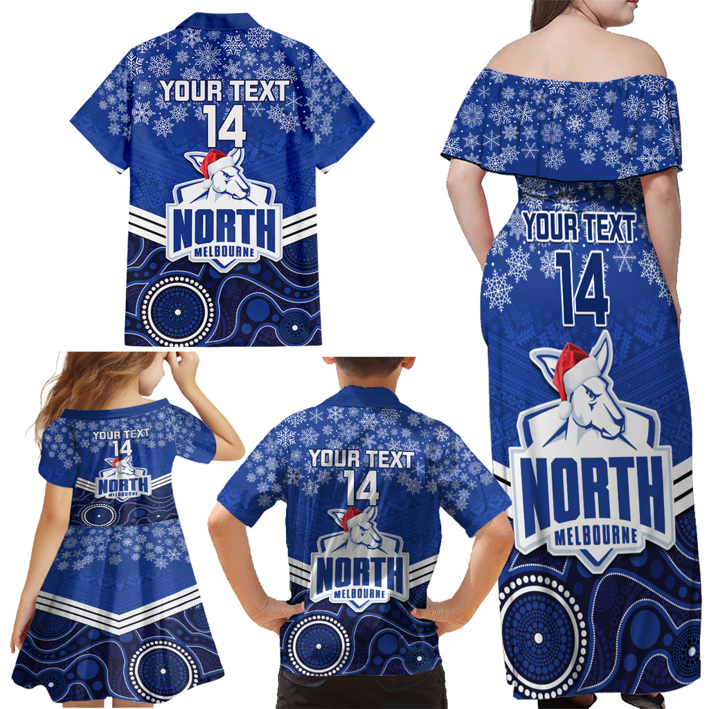 custom-north-melbourne-football-christmas-family-matching-off-shoulder-maxi-dress-and-hawaiian-shirt-merry-xmas-2023-mix-aboriginal-art
