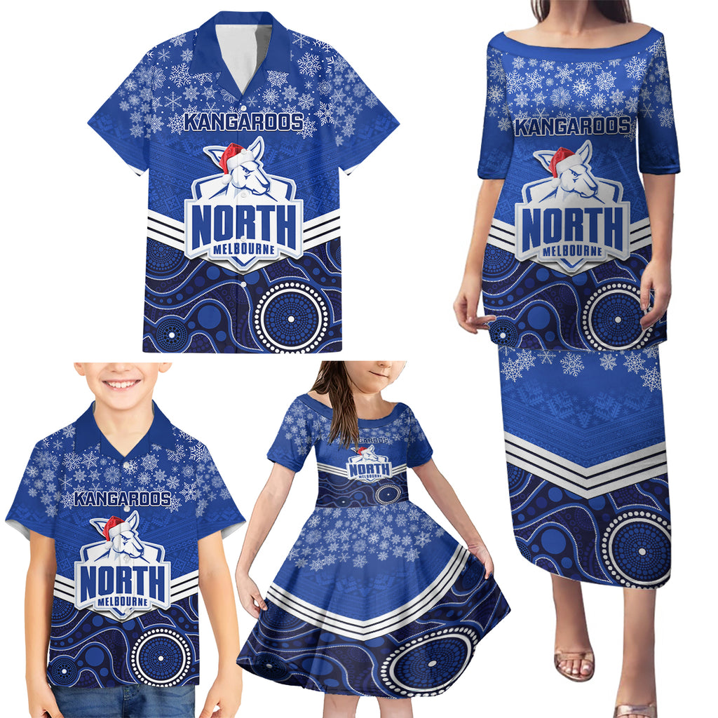 custom-north-melbourne-football-christmas-family-matching-puletasi-dress-and-hawaiian-shirt-merry-xmas-2023-mix-aboriginal-art