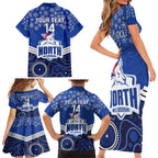 custom-north-melbourne-football-christmas-family-matching-short-sleeve-bodycon-dress-and-hawaiian-shirt-merry-xmas-2023-mix-aboriginal-art