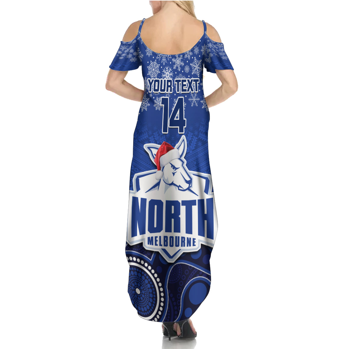 custom-north-melbourne-football-christmas-family-matching-summer-maxi-dress-and-hawaiian-shirt-merry-xmas-2023-mix-aboriginal-art