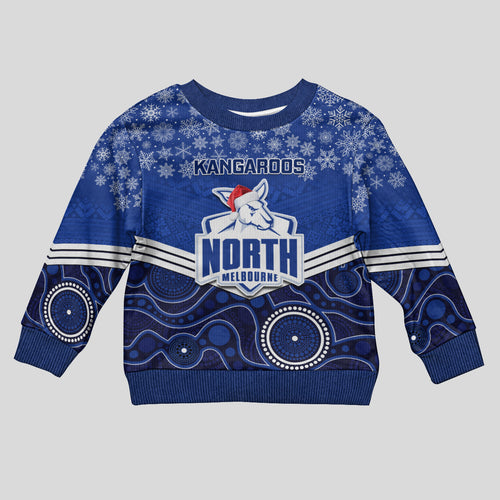 custom-north-melbourne-football-christmas-kid-ugly-christmas-sweater-merry-xmas-2023-mix-aboriginal-art