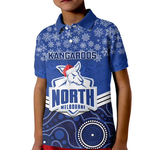 custom-north-melbourne-football-christmas-kid-polo-shirt-merry-xmas-2023-mix-aboriginal-art