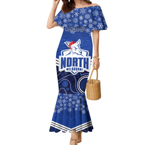 custom-north-melbourne-football-christmas-mermaid-dress-merry-xmas-2023-mix-aboriginal-art