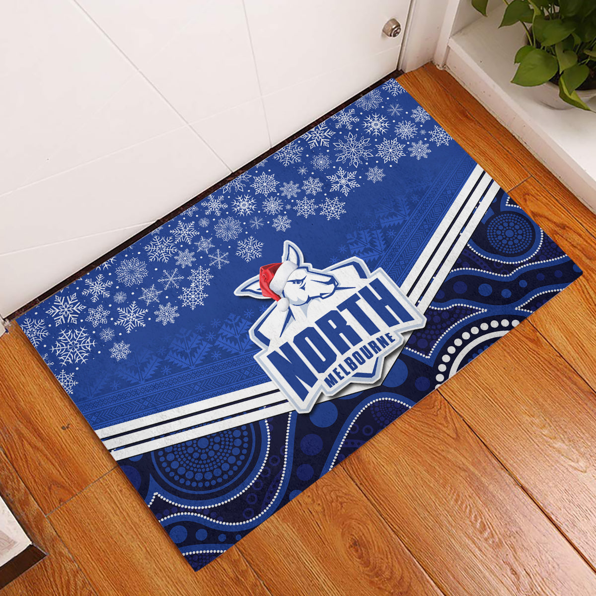 custom-north-melbourne-football-christmas-rubber-doormat-merry-xmas-2023-mix-aboriginal-art