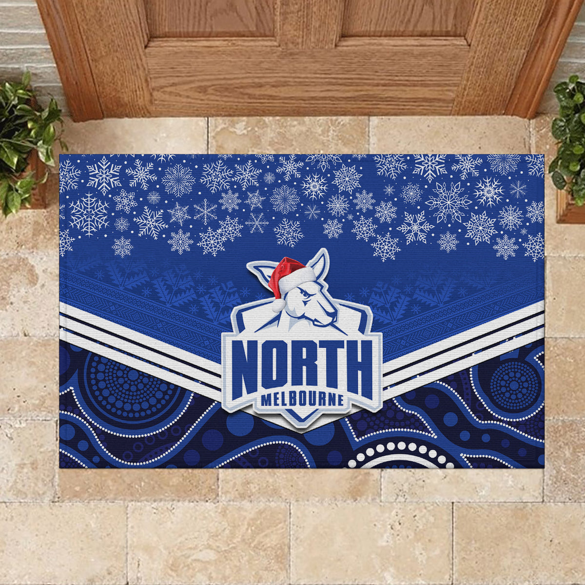 custom-north-melbourne-football-christmas-rubber-doormat-merry-xmas-2023-mix-aboriginal-art