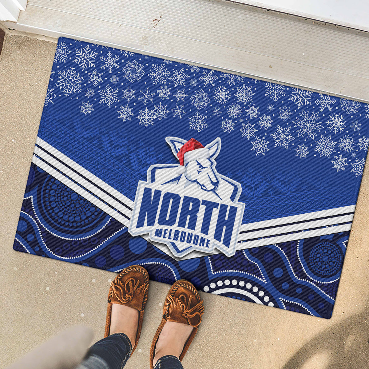 custom-north-melbourne-football-christmas-rubber-doormat-merry-xmas-2023-mix-aboriginal-art