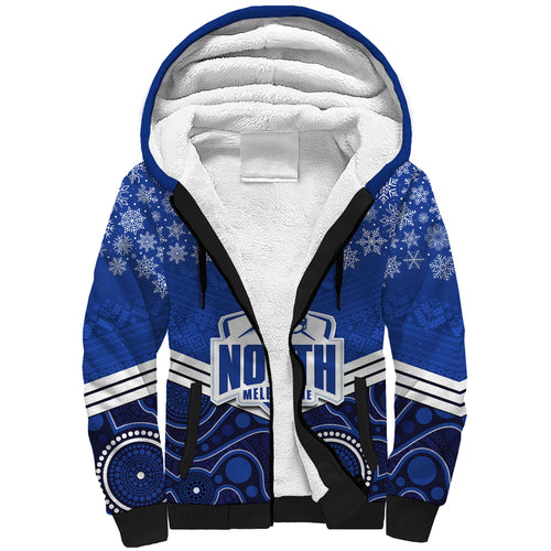 custom-north-melbourne-football-christmas-sherpa-hoodie-merry-xmas-2023-mix-aboriginal-art