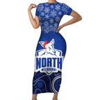 custom-north-melbourne-football-christmas-short-sleeve-bodycon-dress-merry-xmas-2023-mix-aboriginal-art