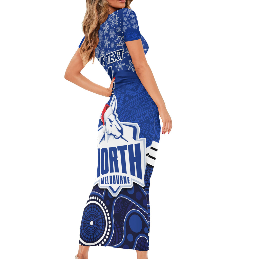custom-north-melbourne-football-christmas-short-sleeve-bodycon-dress-merry-xmas-2023-mix-aboriginal-art