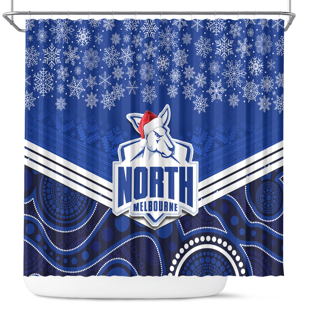 custom-north-melbourne-football-christmas-shower-curtain-merry-xmas-2023-mix-aboriginal-art