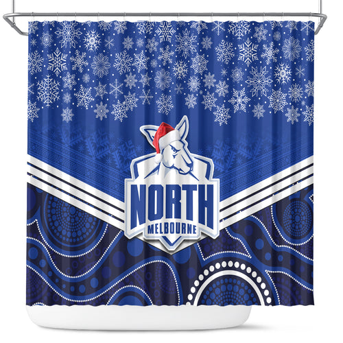 custom-north-melbourne-football-christmas-shower-curtain-merry-xmas-2023-mix-aboriginal-art