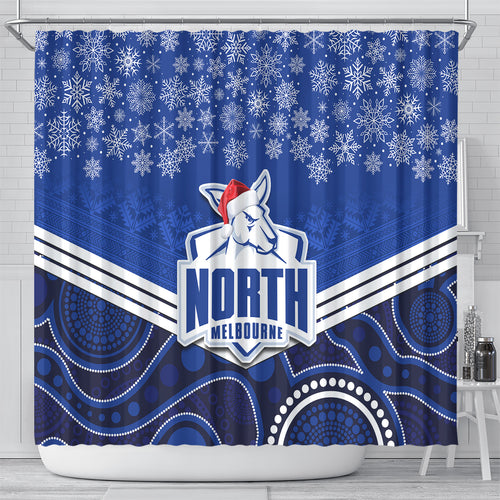 custom-north-melbourne-football-christmas-shower-curtain-merry-xmas-2023-mix-aboriginal-art