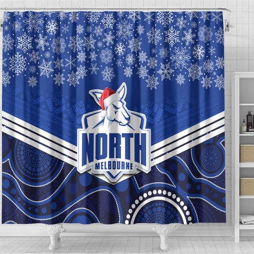 custom-north-melbourne-football-christmas-shower-curtain-merry-xmas-2023-mix-aboriginal-art