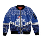 custom-north-melbourne-football-christmas-sleeve-zip-bomber-jacket-merry-xmas-2023-mix-aboriginal-art