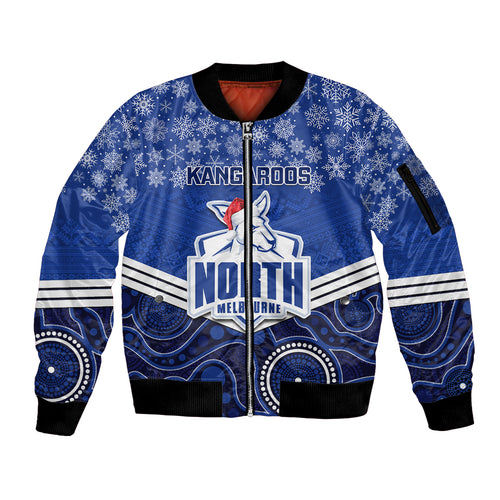 custom-north-melbourne-football-christmas-sleeve-zip-bomber-jacket-merry-xmas-2023-mix-aboriginal-art